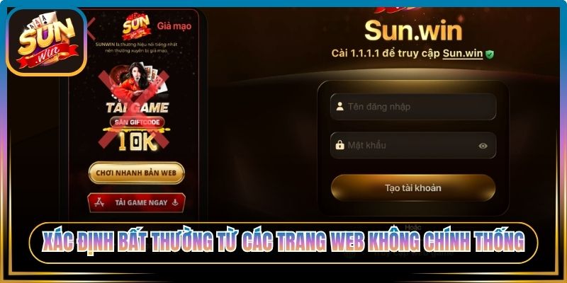 Xác định bất thường từ các trang web không chính thống