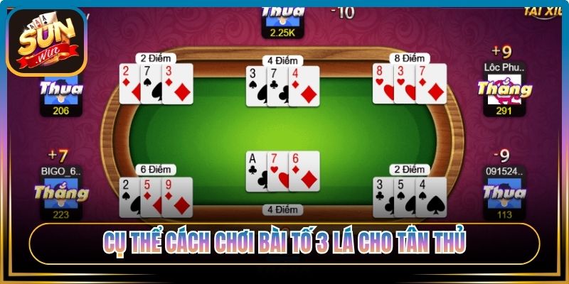 Cụ thể cách chơi bài tố 3 lá cho tân thủ 
