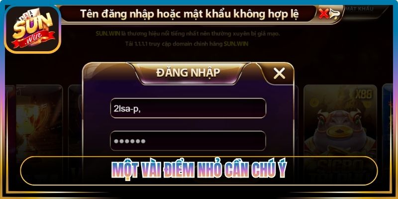 Một vào điểm nhỏ cần chú ý