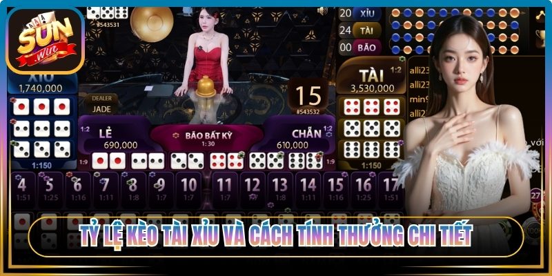 Tỷ lệ kèo Tài Xỉu và cách tính thưởng chi tiết